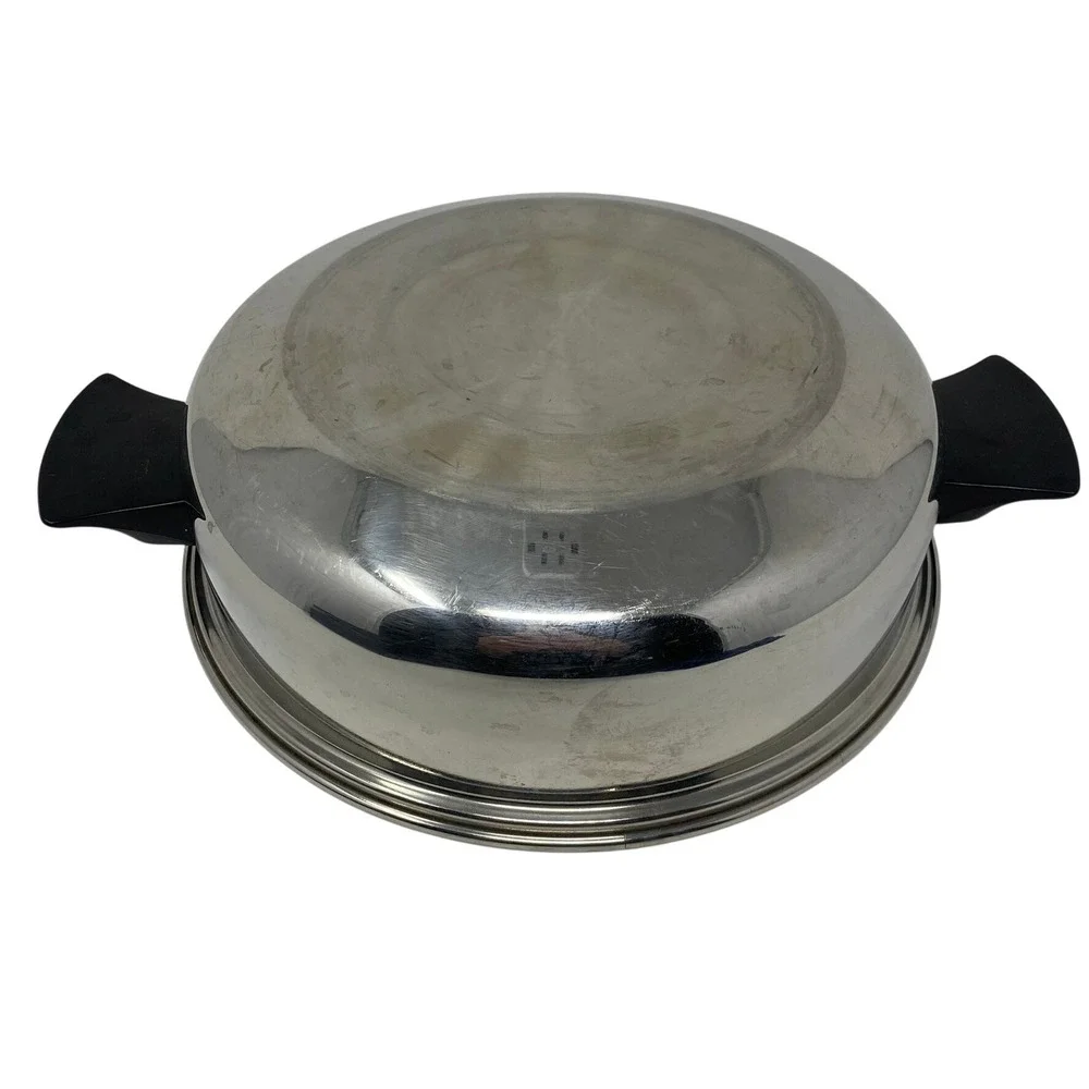 Stainless Steel Replacement Dome Lid Only‎ 10.75in Silver Dual Handle Dutch Oven